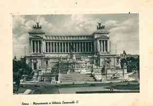 ROMA MONUMENTO A VITTORIO EMANUELE II 1956