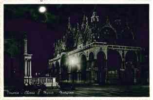 VENEZIA CHIESA SAN MARCO NOTTURNO 1957