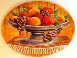 piatto in legno decorazione decoupage portafrutta  angelapercaso